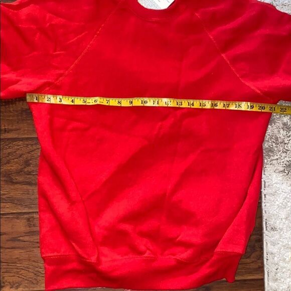 Vintage Lee Red Dead Stock Pullover Sweatshirt Athletic Gym Workout Athleisure - Picture 7 of 8